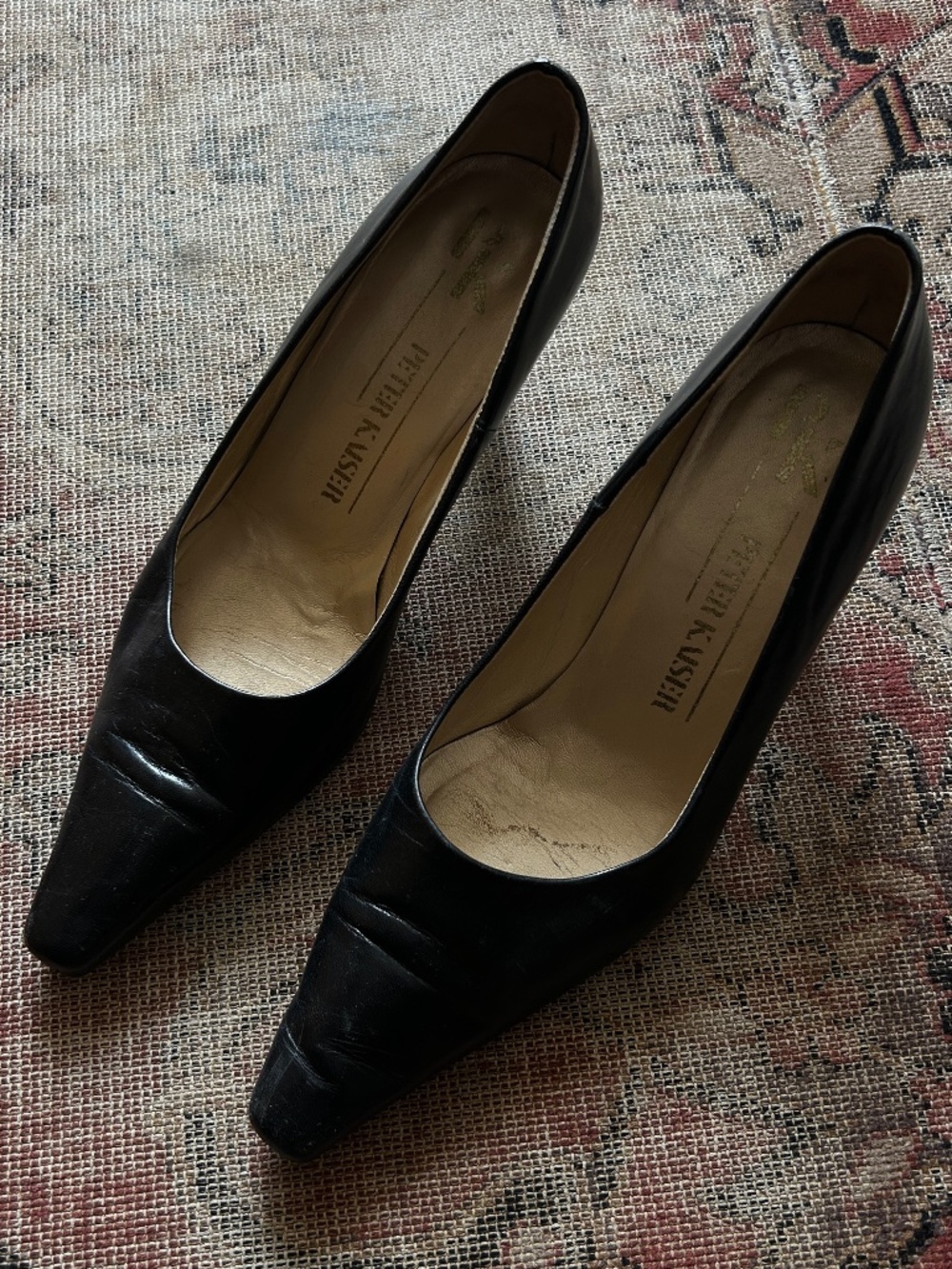 Vintage 90's Black Leather Heels